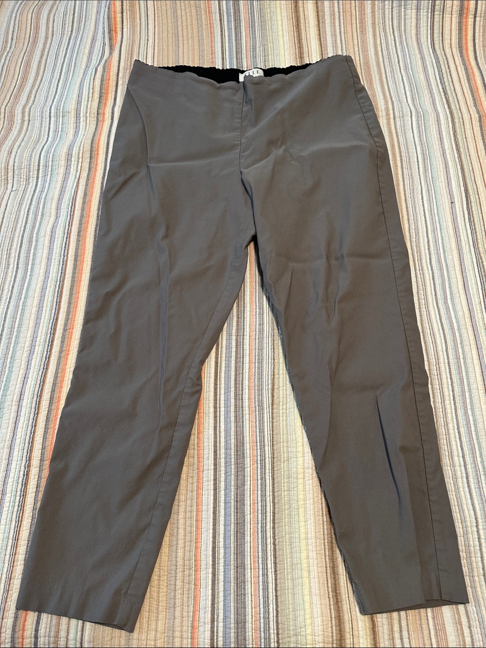 Elle Women's Charcoal Gray Straight-Leg Trousers